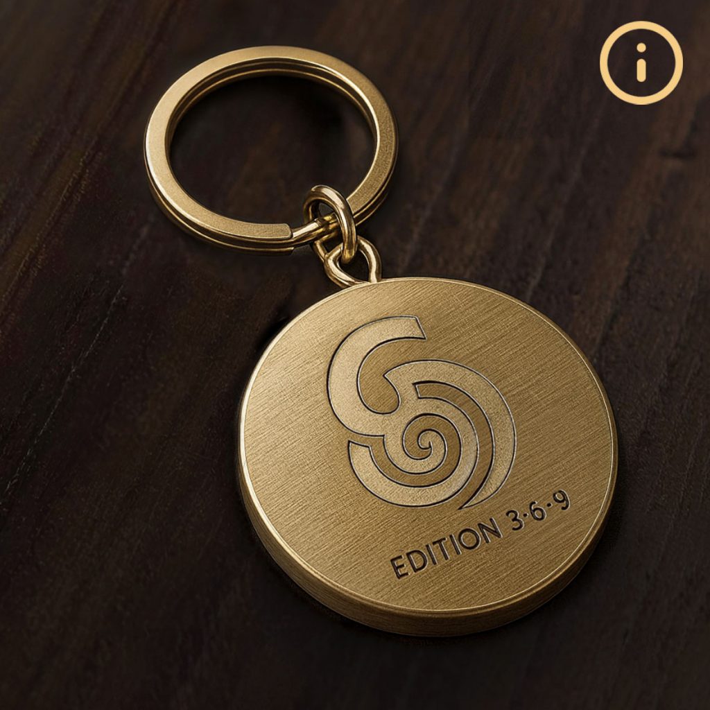 key chain gold with GalaxiPark Logo
